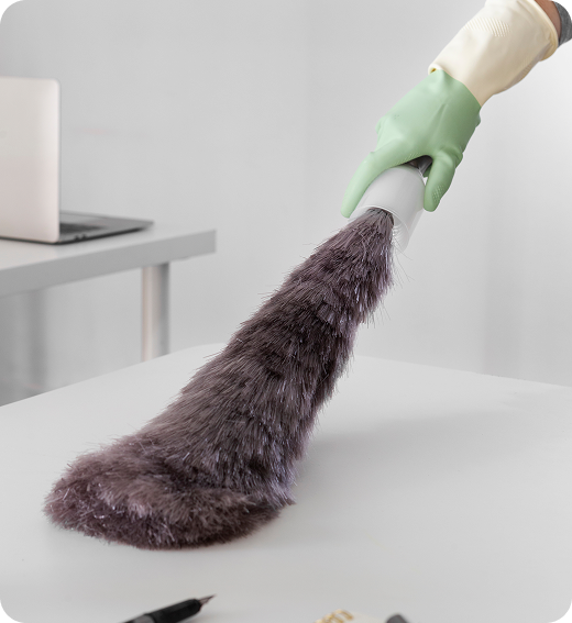 Cleaner vacuuming